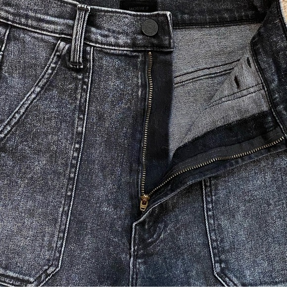 Mother The Wrapper Patch Springy Ankle Jeans in Train Wreck Size 23 - Picture 8 of 16